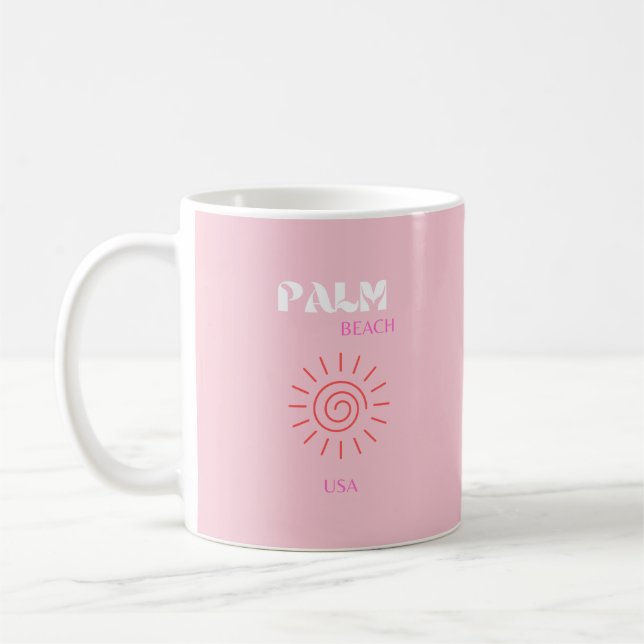 Mug Palm Beach, Preppy, Preppy Room, Rose (Gauche)