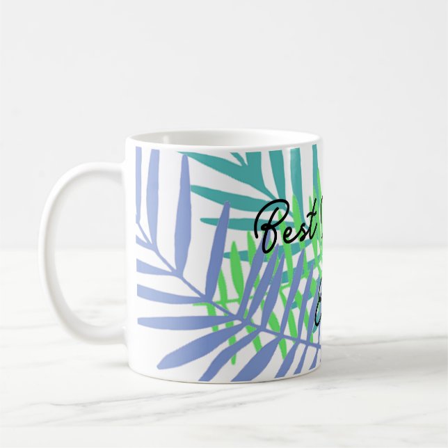 Mug Palm feuille meilleur enseignant jamais (Gauche)