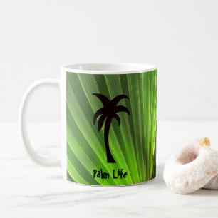 Mug Palm Life Vert Palm Frond avec Palm Tree