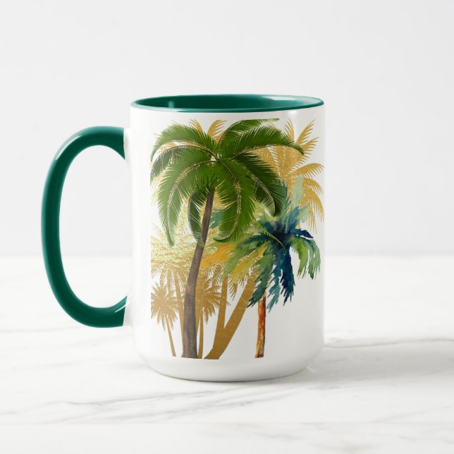 Mug Palm Tree Beach Wedding Favoriser (Gauche)