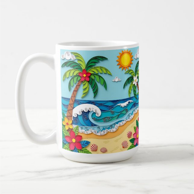 Mug Palm Trees on the Beach  (Gauche)