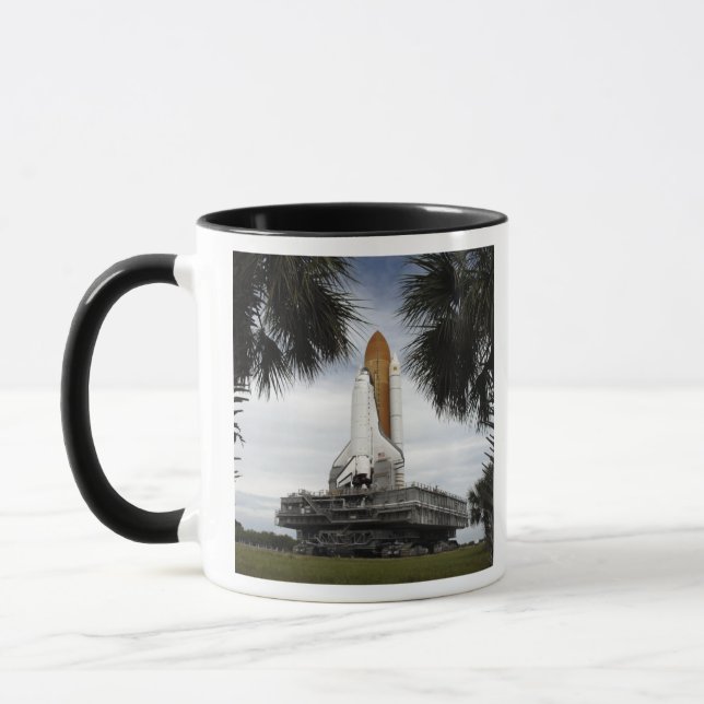 Mug Palmetto arbres cadre navette spatiale Endeavour (Gauche)
