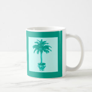 Mug Palmier à pointes - turquoise et aqua
