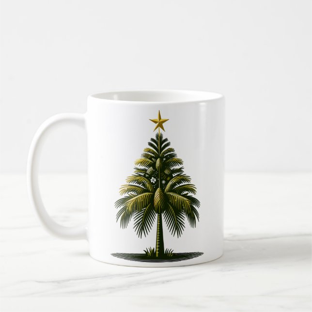 Mug Palmier de Noël, Beach Aloha Noël (Gauche)