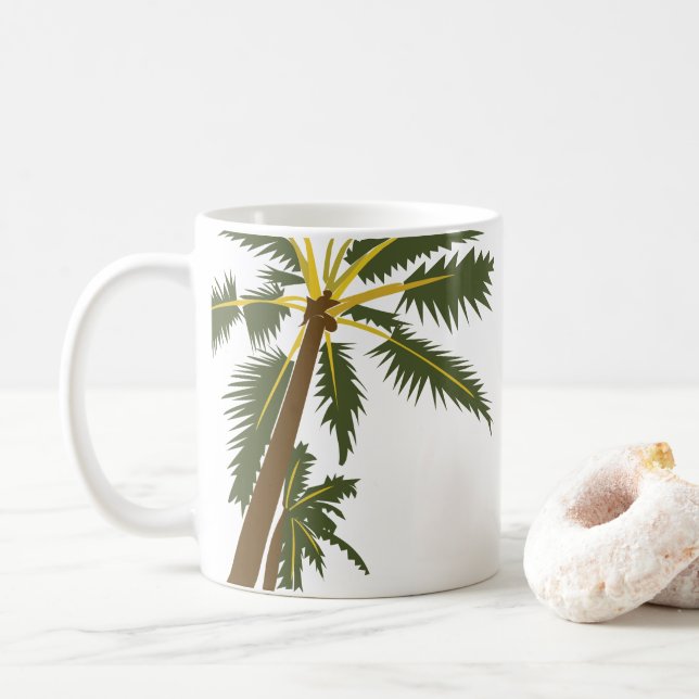 Mug Palmier Plage Tropicale  (Avec donut)