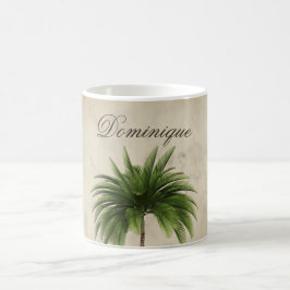 Mug Palmier Tropical Marbré Chic Personnel