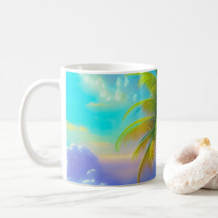 Mug Palmiers à la tombée de nuit Tropical
