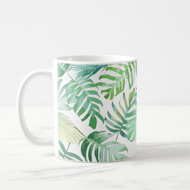 Mug Palmiers Sur La Plage Tropicale (Gauche)