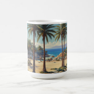 Mug Palmiers vintages Côte d'Azur Voyage