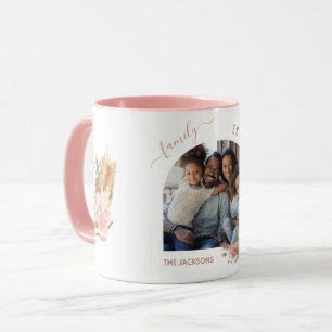 Mug Pampas herbe rose or rose fleurs photo