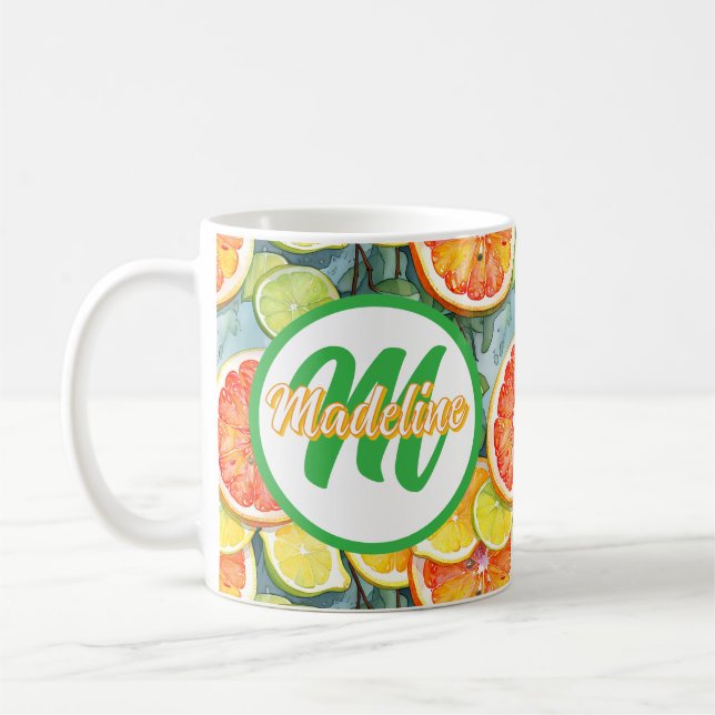 Mug Pamplemousse, citrons, limons et oranges agrumes (Gauche)