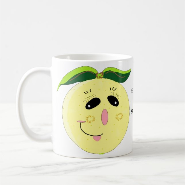 Mug Pamplemousse Dessiné Drôle (Gauche)