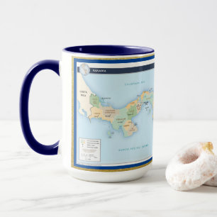 Mug Panama Map Musique personnalisée