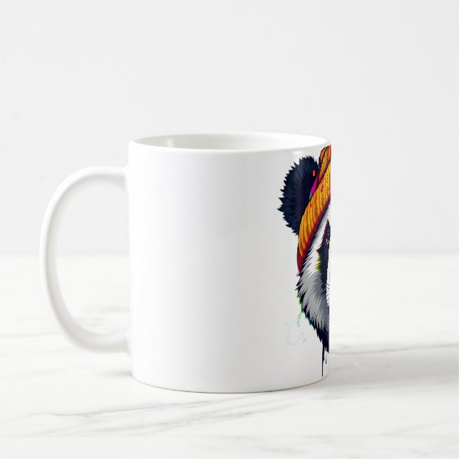 Mug Panda dans Beanie confortable - Restez chaud et fu (Gauche)