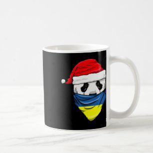 Mug Panda dans le chapeau du Père Noël et drapeau de l
