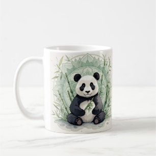 Mug Panda de Chubby assis dans une pose de lotus