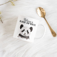 Panda Funky Moderne Noir Et Blanc Avec Citation