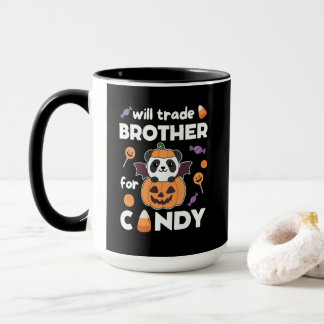 Mug Panda Halloween Trade Brother For Candy