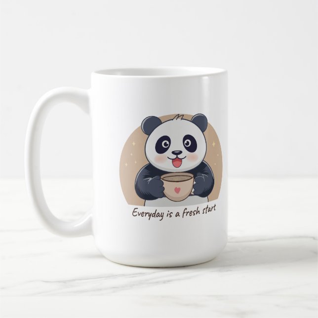 Mug Panda Mignon avec Café (Gauche)