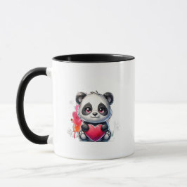 Mug Panda mignonne embrassant un coeur