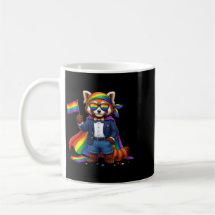 Mug Panda Rouge Drôle LGBT Arc-en-ciel Fierté Lesbienn
