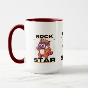 Mug Panda rouge : Rock Star