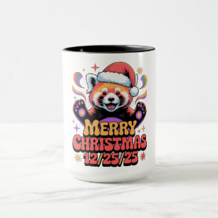 Mug Panda roux Joyeux Noël 12/25/25