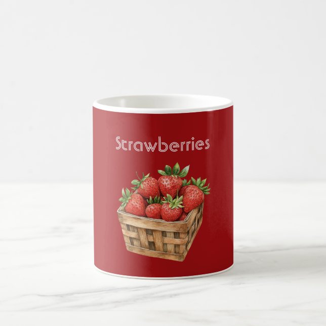 Mug Panier de Fraises Rouges (Centre)