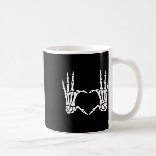 Mug Panneau Coeur Mains Retro Costume Halloween Femmes