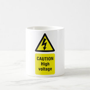 Mug Panneau d'avertissement haute tension
