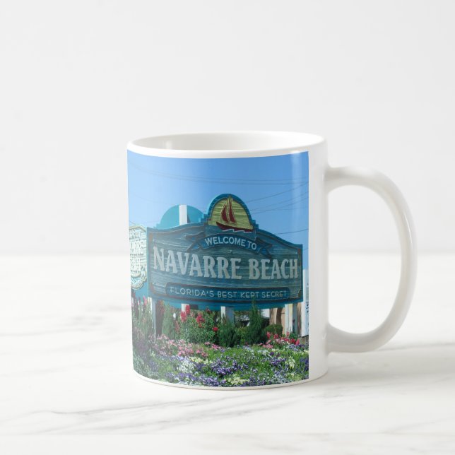 Mug Panneau de bienvenue Navarre Beach Floride (Droite)