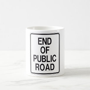 Mug Panneau de fin de route publique