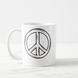 Mug Panneau de Paix Doigts T-shirt Chemise de Paix Che
