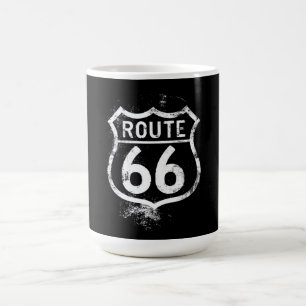 Mug Panneau en détresse Route 66 vintage Americana Voy