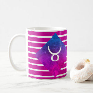 Mug Panneau étoile Taurus Zodiac Stripe moderne