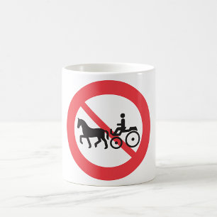 Mug Panneau Interdiction Véhicules Attelés