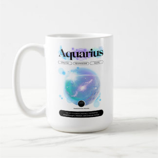 Mug Panneau moderne Zodiac Aquarius Citation Air Eleme