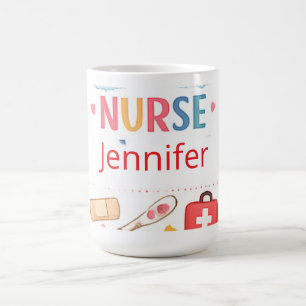 Mug Panneau personnalisé de bureau d'infirmière scolai