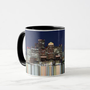 Mug Panorama de nuit de Boston