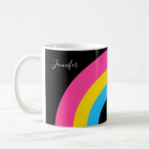 Mug Pansexual Fierté Rainbow drapeau Jolie Monogramme