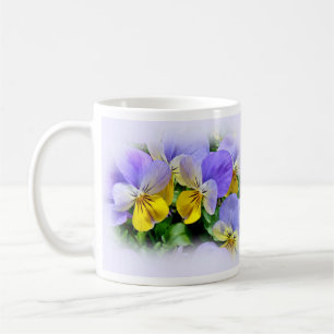 Mug Pansies - violet et jaune