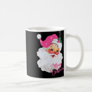 Mug Pantalon de pyjama vintage rose Père Noël Joyeux N