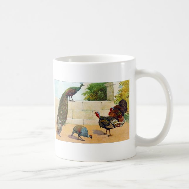 Mug Paon, la Turquie, et pintade (Droite)