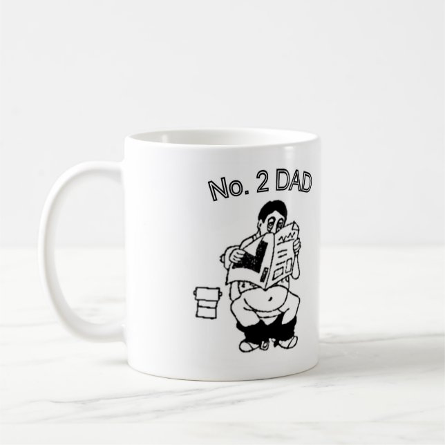 Mug Papa #2 drôle (sur le pot) (Gauche)