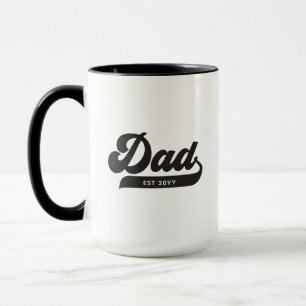 Mug Papa A Établi Une Fête des pères De Style Rétro