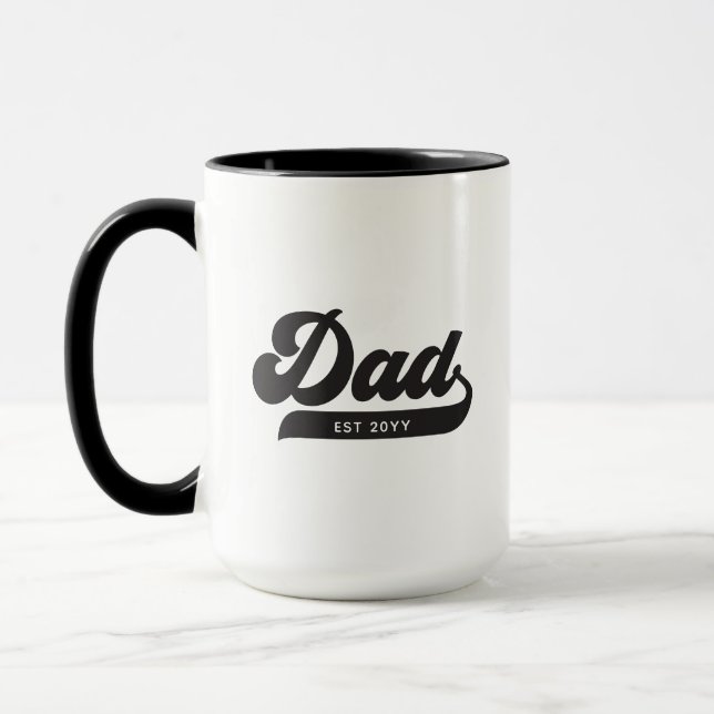 Mug Papa A Établi Une Fête des pères De Style Rétro (Gauche)