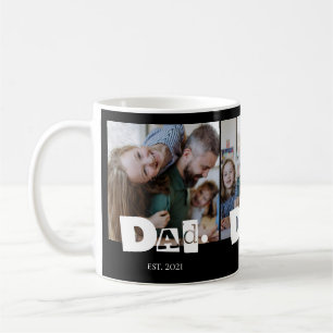 Mug Papa a établi une moderne collage photo de 3 enfan