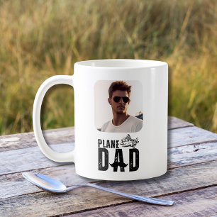 Mug « PAPA AVION » et Avion, 2 Photo, Anniversaire Amu
