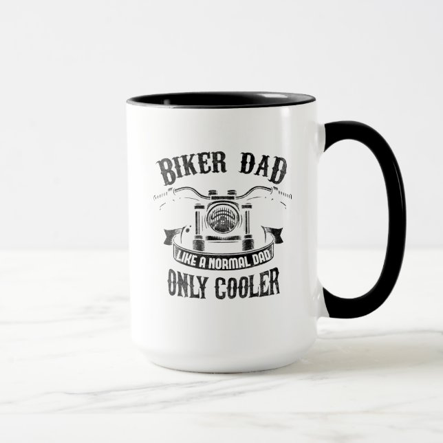 Mug Papa Biker Comme Un Papa Normal Seulement Glacière (Droite)