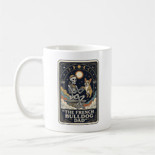Mug Papa Bouledogue Français Vintage Squelette Tarot T